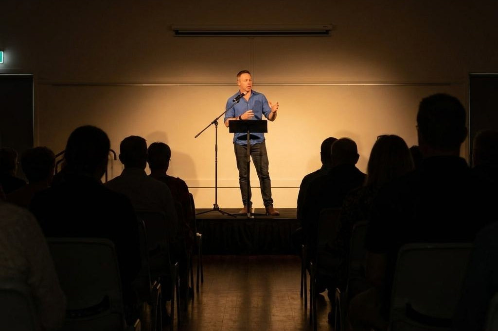 A Volt community engagement session in a regional town hall